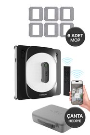 Resim Xenon Smart Cam Silme Robotu ve 6 Adet Mop | Elo Serisi, Kumandalı, 3 Modlu, Mobil Kontrollü Set (B02878600003) 