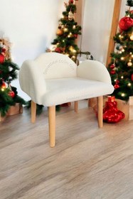 Resim BEYLERBEYİ Çocuk Sandalyesi, Kırem Rengi, Çocuk Pufu , Sırtlı Puf , Dekoratif Puf, Çocuk Dinleme Koltuğu 