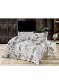 Resim Vionetta Pamuklu Lastikli Çarşaflı 2 Yastıklı Tek Kişilik Nevresim Takımı Bej 