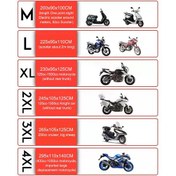 Resim Aubyhe 210d Oksford Kumaşlı, Su Geçirmez, Tam Mevsimli Motosiklet/scooter Koruyucu Örtü Xxl Boyut - Yağmur, Güneş, Toz Koruma 