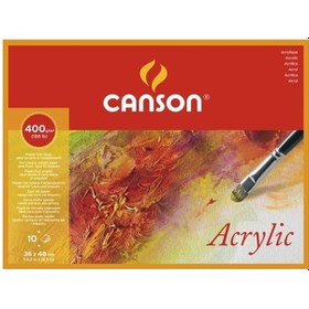 Resim Canson Akrilik ve Sulu Boya Blok Grenli 400Gr 10 Yaprak 36X48 Cm 