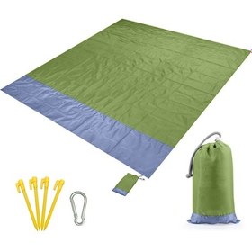 Resim Ximistore9 Dış Mekan Çok Amaçlı Battaniye: Su Ve Yırtılmaya Dayanıklı, Güneşlik/çadır Olarak Kullanılabilir, Asker Yeşili+gri, 200x210 Cm Yeşil - Gri 