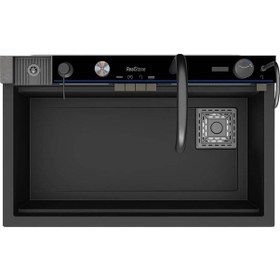 Resim Real Stone Victoria Granit Akıllı Eviye Seti Antrasit 77 x 53 CM 