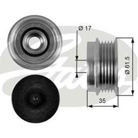 Resim Oap7033 Alternatör Kasnağı 5 Kanal 1.9d Superb 02-08 Passat 97-05 Passat Superb 028903119ac 