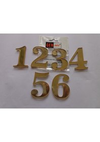 Resim 7Cm Altın Sarı No:1-2-3-4-5-6 Kapı Daire Villa Dolap Posta 
