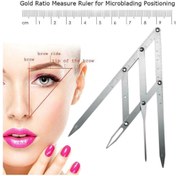 Resim Epilons Microblading Simetrik ve Estetik Kaş Ölçüm Cetveli, Kalıcı Makyaj Altın Oran Pergeli 275 