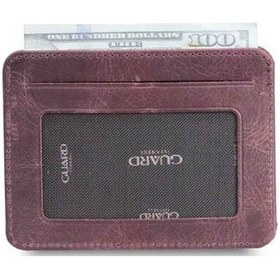 Resim Guard Dikey Crazy Bordo Hakiki Deri Kartlık Erkek / Kadın P5171 Bordo 