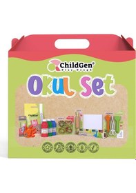 Resim Childgen Okul Seti Çok Renkli 