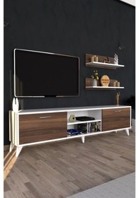 Resim Moonlife Zümrüt Tv Ünitesi Beyaz Ceviz 