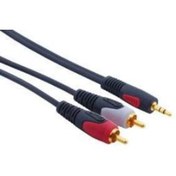 Resim Aux Kablo - 3.5 Mm Stereo Erkek - 2X Rca Erkek - 3 Metre 