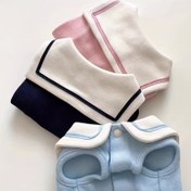 Resim Denizcilik Evcil Hayvan Yeleği: Küçükten Ekstra Küçük Irklara Uygun, Kış, İlkbahar, Yaz, Sonbahar, Örgü Kumaş, Polyester, Düğme Kapatma 