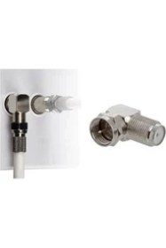 Resim CRESCENT Uydu Anten 90 Derece L Tipi F Konnektör Rg6 Rg7 Uyumlu 4 Adet 