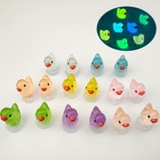 Resim 16 adet Luminous Duck Ayakkabı Şansları Seti, ABS Hayvan Temalı Ayakta Parlayan Ayakkabı Süsleri, Sandaletler ve Kaydıraklar için 