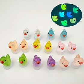 Resim 16 adet Luminous Duck Ayakkabı Şansları Seti, ABS Hayvan Temalı Ayakta Parlayan Ayakkabı Süsleri, Sandaletler ve Kaydıraklar için 