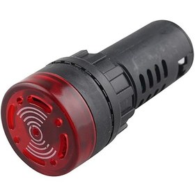 Resim Kırmızı Led Işıklı Buzzer - 24v Ac & Dc 