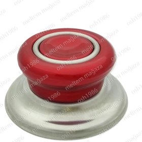 Resim Parmis Tencere Kapak Tepesi Tava Sahan Kapağı Kulbu 1 Adet Kırmızı 