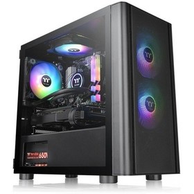 Resim Thermaltake V150 CA-1R1-00S1WN-02 Breeze EDT Gaming Micro Tower Bilgisayar Kasası Siyah 
