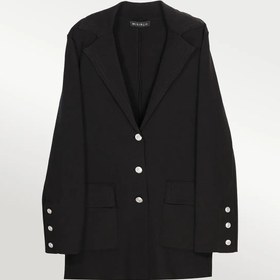 Resim Siyah Triko Kadın Blazer Ceket - SİYAH / 38 