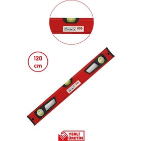 Resim 5526 Mıknatıslı Profesyonel Su Terazisi 120 Cm Hassas Ölçüm, Manyetik Ve Dayanıklı Alüminyum Gövde 