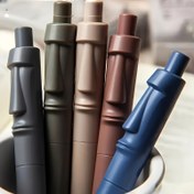 Resim 2 adet, 2 Tombul Taş Heykel Kalem - Hızlı kuruyan, Büyük Kapasiteli Jel ve Fırça Başlığı, Ergonomik Tasarım, Taşıması Kolay, İmza, Sınav Onaylı, Şık Siyah Dolum Su Geçirmez Yazı Aracı 