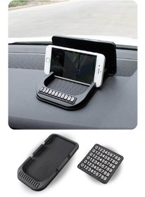 Resim goodpag Araç İçi Kaydırmaz Ped 3D Numaratör Telefon Tutuculu Torpido Kaydırmaz 