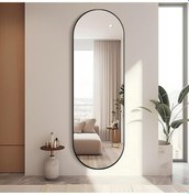 Resim Model Alfa Dekoratif Ayna Boy Aynası Mdf 180cm X 62 Cm Elips Ayna 180 X 60 Siyah Antno27s Siyah 