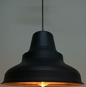 Resim Mylights Retro Rustik Metal Sarkıt Siyah İçi Altın 