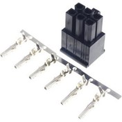 Resim PCI-e 6 Pin Riser 6 Pin Dişi Power Konnektör Seti (4.20 mm) 