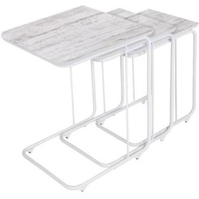 Resim C Zigon Sehpa 3'Lü Takım Mdf Kristal 