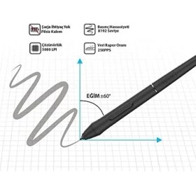 Resim Mena Rise Veikk VK640 ve VK1200 Grafik Tabletler Için 8192L Pilsiz KALEM-P05 
