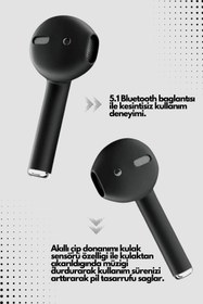 Resim Favors Siyah 2.nesil Ios Android Uyumlu Kablosuz Bluetooth Kulaklık 
