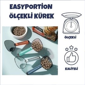 Resim EasyPortion Klipsli Ölçekli Kedi Köpek Mama Küreği 
