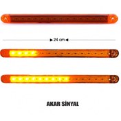 Resim AHMET OTOMOTİV Akar Sinyalli Led Lamba 15 Led'li Sarı 12v-24v 