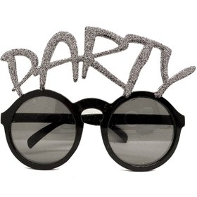 Resim Gümüş Simli Party Yazılı Parti Gözlüğü Show 