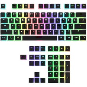 Resim Reedark "108 Tuşlu Pbt Kalın Pudding Mekanik Klavye Kapak Seti - Siyah/beyaz Seçenekli" Optik 