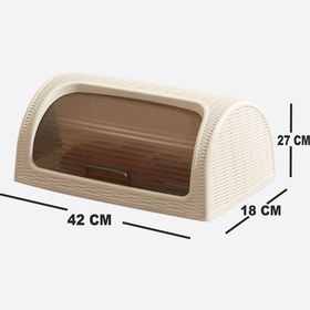 Resim Ekmek Kutusu Ekmeklik Kayar Kapaklı Ekmek Sepeti Beyaz 