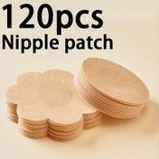 Resim 120 Tek Kullanımlık Göğüs Petalleri, Kadınlar İçin Anti-Bulge Göğüs Kapakları, Düz Renk, Kumaş Olmayan, Pürüzsüz Görünüm İçin Kapatıcı 