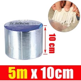 Resim Ozcmax Alüminyum Izolasyon Tamir Çatlak Bandı 10 Santim 5 Metre Çamur Bant (5m * 10CM) 