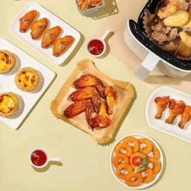 Resim Mcreative Home Aırfrey Pişirme Kağıdı,xl,xxl Aırfreyler Için Parşömen Kağıdı,sıvıya ve Yağa Dayanıklı Sıcak Hava Fritözleri Için Yanmaz Kağıt (50 Adet) 