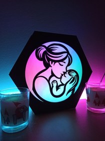 Resim FOREVHOME Anne ve Bebek Masaüstü Dekoratif Lamba 