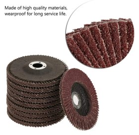 Resim Depolife Avuç Taşlama Makinesi İçin 115MM Alüminyum Oksit Aşındırma 10LU Flap Disk 10 Yaprak Zımpra 
