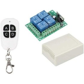 Resim 12v 4 Kanal Uzaktan Kumandalı Rf Modülü Alıcı Verici 