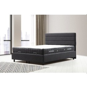 Resim 150x200 Motya Baza Başlık Yatak Seti - Antrasit 