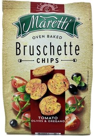 Resim Maretti Bruschette Domates, Maretti Bruschette Domates, Zeytin Ve Kekik Aromalı Kızartılmış Ekmek Cips 140 Gr Xxl Boy 2 Adet 