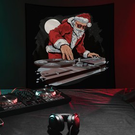 Resim Let's Party (Santa) Duvar Örtüsü - 160 cm x 160 cm 