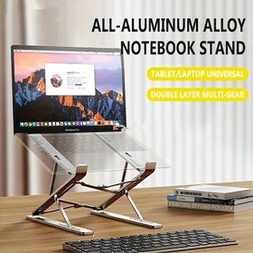 Resim Taşınabilir, Isı Dağılımı, Evrensel Tablet/Notebook Tutucu - Ayarlanabilir Alüminyum Alaşım Laptop Standı 