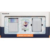Resim Fujifilm Instax Mini Link 3 Beyaz Akıllı Telefon Yazıcısı Bundle Box 