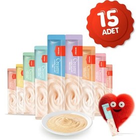 Resim Krema Kedi Ödül Maması 14gr 15 Adet Karışık Çeşitli 