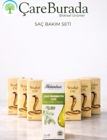 Resim Çare Burada Yılan Yağı 20 Ml x 5 Adet + Çam Terebentin Yağı 20 Ml. 