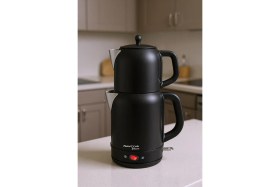 Resim Sarıboğa Fresco 2'si 1 Arada Paslanmaz Çelik Çay Makinesi & Su Isıtıcı Kettle 